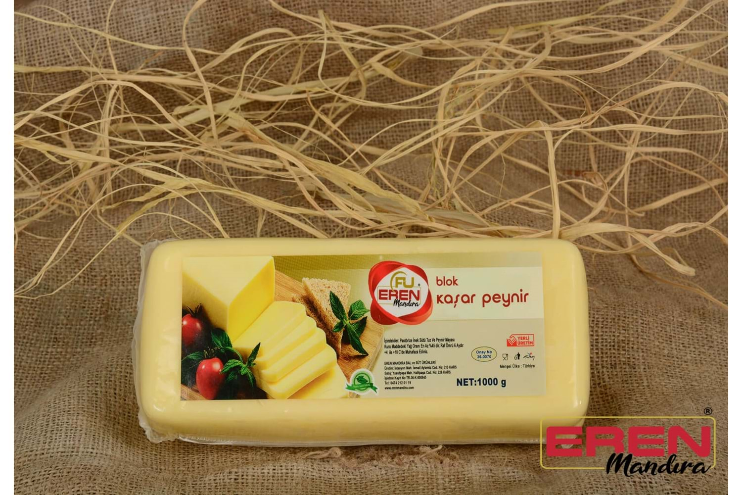 BLOK TAZE KAŞAR PEYNİRİ 1KG